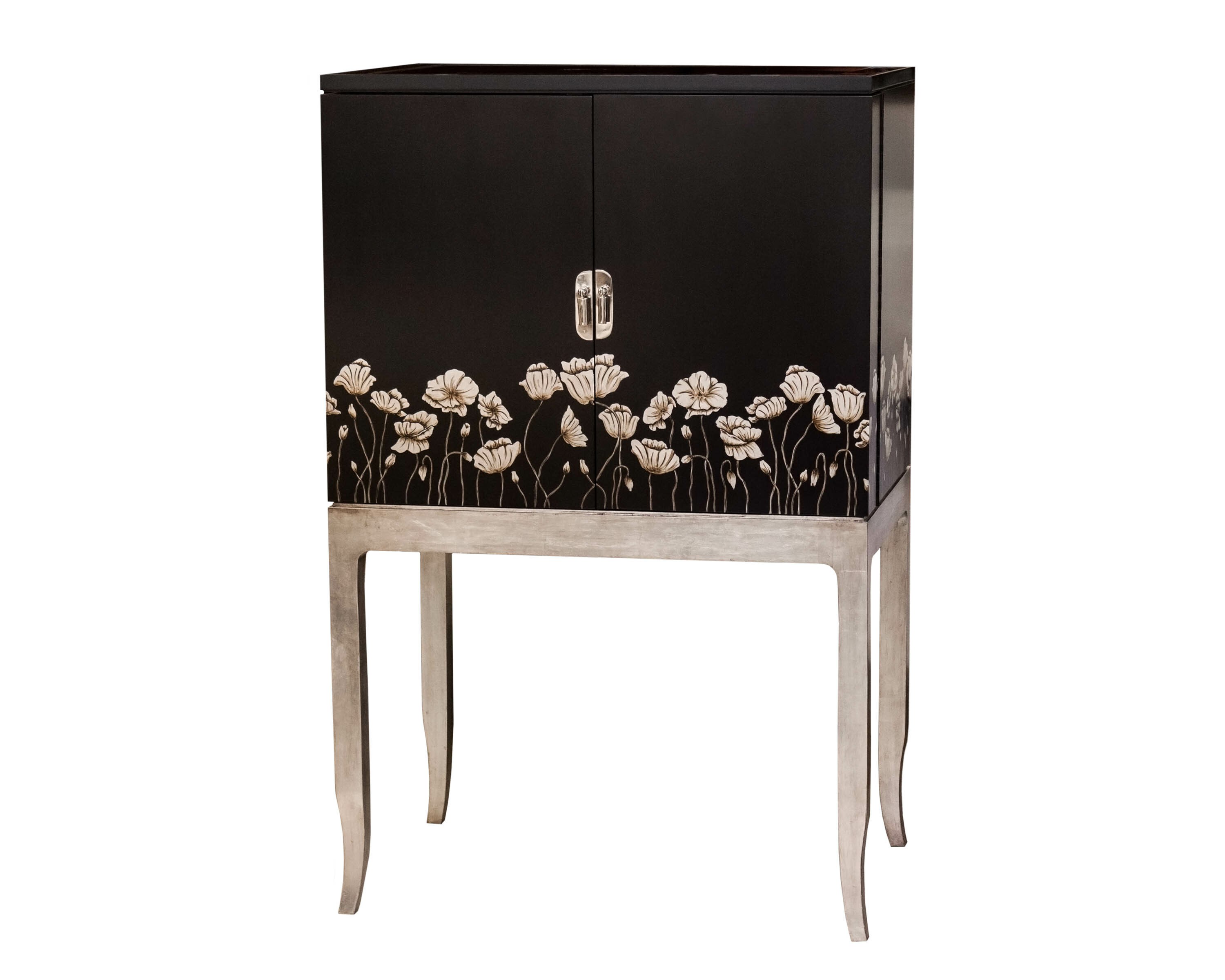 71 832 Black Lacquer Silver Leaf Custom Decoration 2021 09 08 145535
