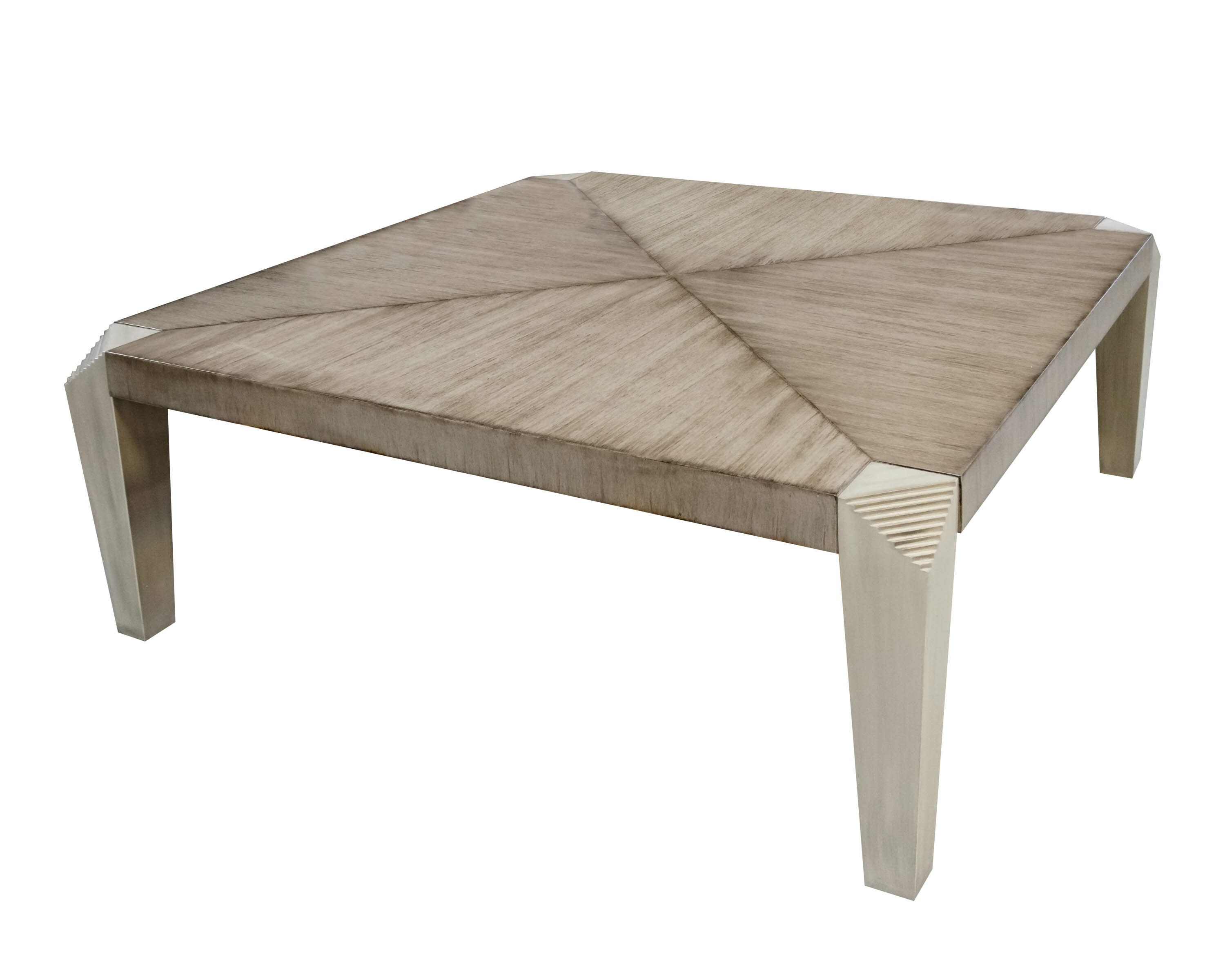 92 001 Concorde Square Coffee Table Mahogany TOP 403 Dune High Polish Conversion Varnish LEGS 252 Brushed Putty Conversion Varnish 1